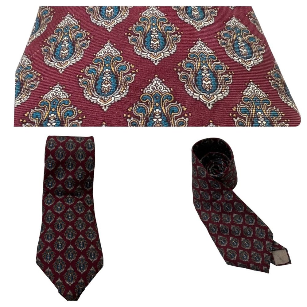 Christian Dior Floral Medallion Silk Tie